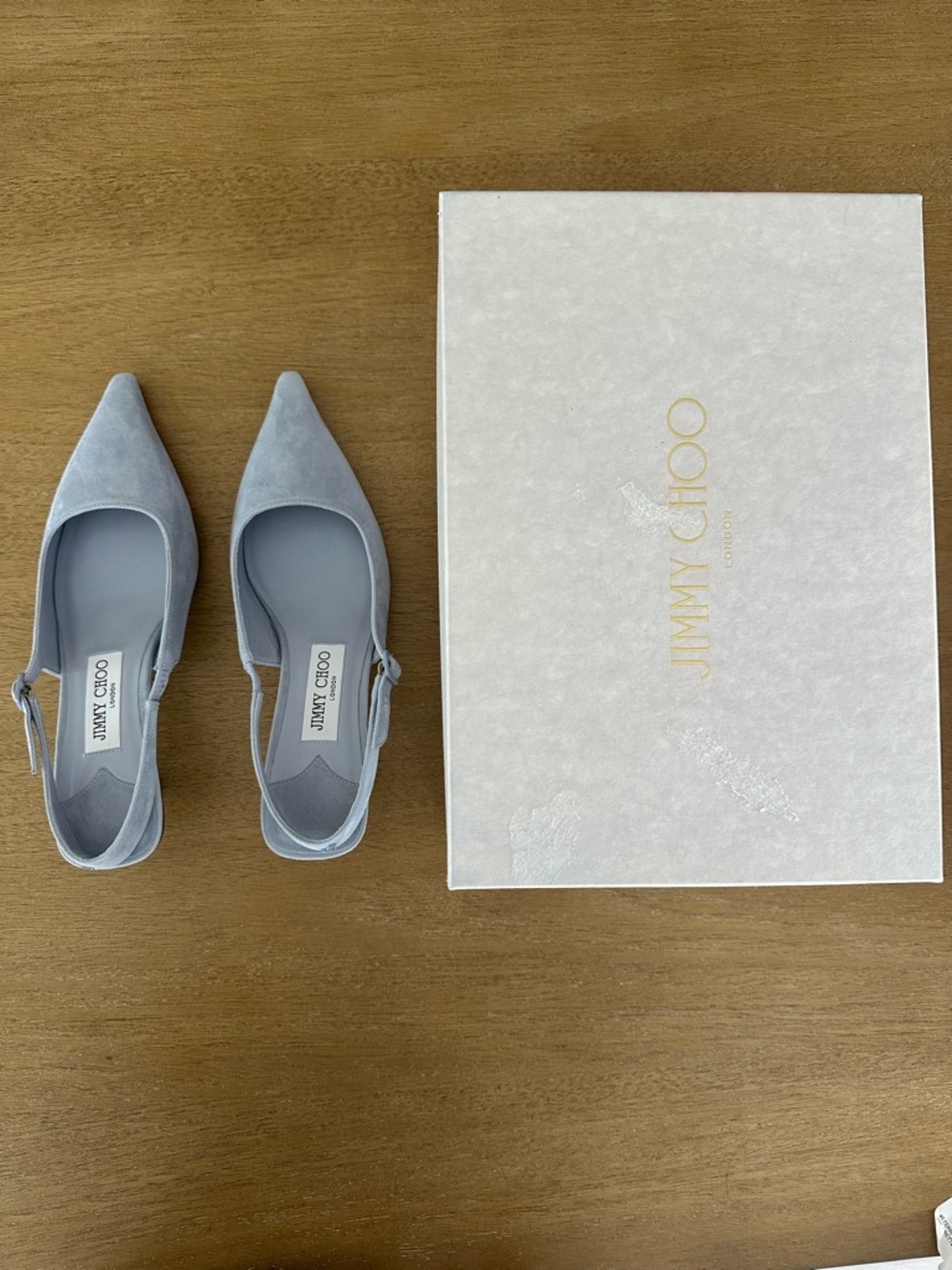 Jimmy Choo Amel 50 Suede Slingback Pumps (Size 36.5)
